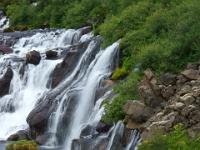 Seitlicher Teleblick zum Hraunfossar